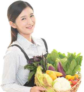 新鮮野菜のお届け スタッフ写真